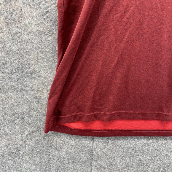 Adidas Shirt Men Large Adult Red Athletic Training Fit Gym Polyester Outdoors - Picture 5 of 12